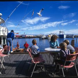 People eating Lombardo's Restaurant, Fishing Boat Harbour