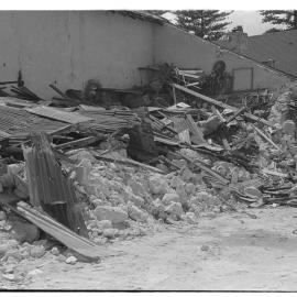 Demolition site of Essex Street Woolstores