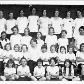 Girton College students in drill uniform